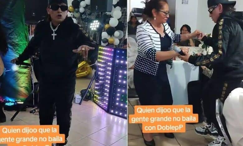 Imitador de Peso Pluma causa furor en fiesta familiar 