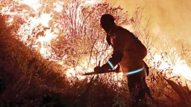 Incendio en Colombia.