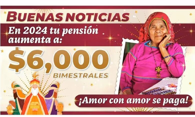 Adultos mayores recibirán 6 mil pesos bimestrales este 2024: Bienestar