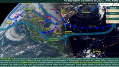 Frente frío no. 32 avanza sobre el Golfo de México