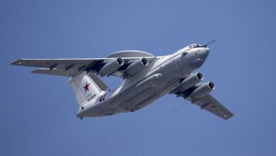 Ucrania derriba avión militar espía ruso A-50 sobre el mar de Azov