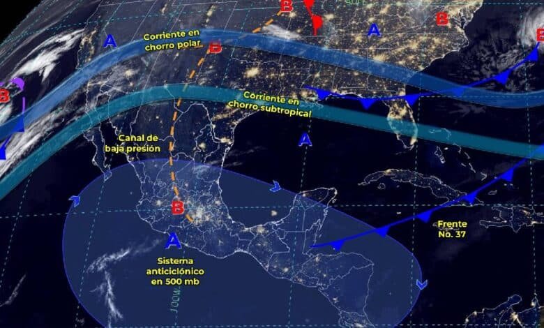 Ambiente caluroso y baja probabilidad de lluvia sobre la mayor parte del territorio nacional