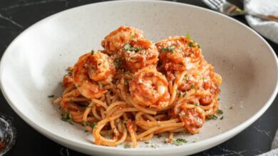 Pasta con camarones, un delicioso y versátil platillo