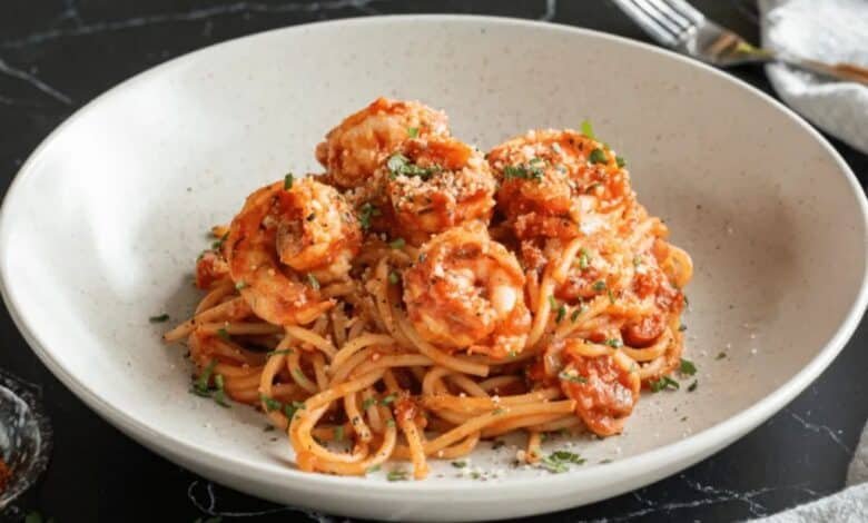 Pasta con camarones, un delicioso y versátil platillo