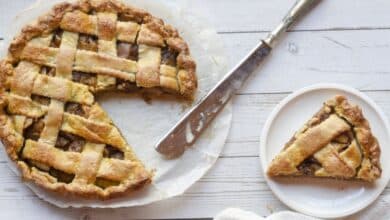 Postre tradicional: Tarta de manzana con canela y nuez