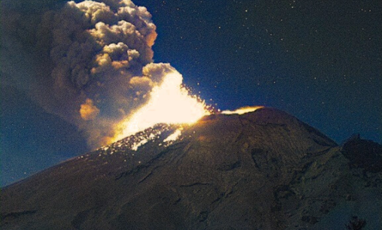 El Popocatépetl registra intensa actividad durante la últimas horas, lanzan alerta