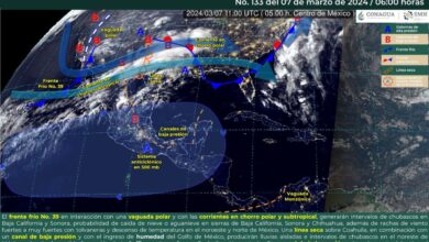 Frente frío 39 afectará el norte y noroeste de México, temperaturas altas en varios estados