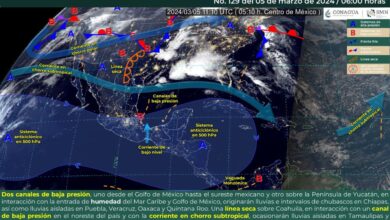 Lluvia y temperaturas muy calurosas en el occidente y sur de México