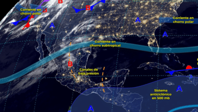 Lluvias en zonas del Norte y Sureste de México; se esperan altas temperaturas