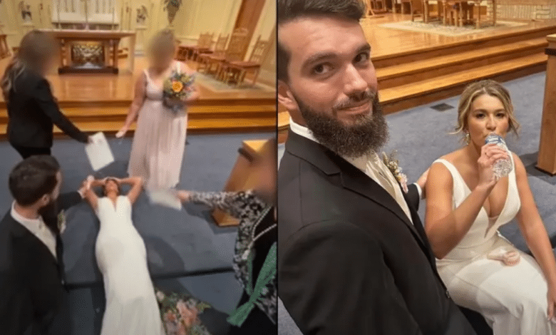 Novia se desmaya en el altar durante su boda tras pronunciar “Sí, acepto”