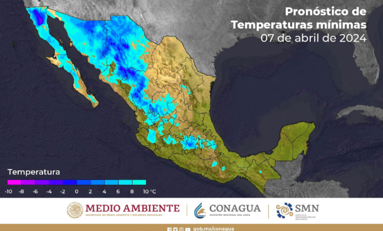 Clima hoy 7 de abril; ambiente caluroso y baja probabilidad de lluvia en la mayor parte de México