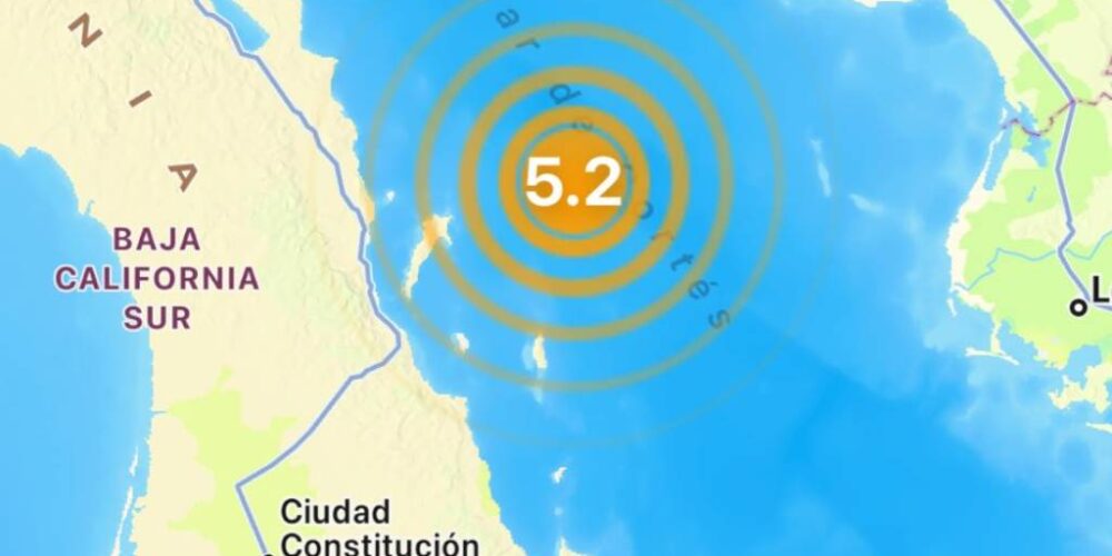 Sismo de magnitud 5.2 al noroeste de Loreto en Baja California Sur