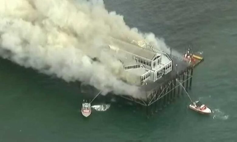 Reportan Incendio en muelle de Oceanside, California