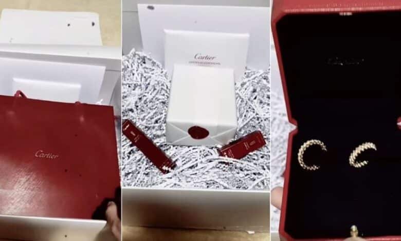 Video: Joven que compró aretes Cartier en 237 pesos hace "unboxing"