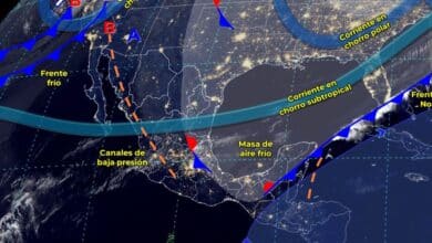 Frente Frío no. 43 originará lluvias en el sureste del país