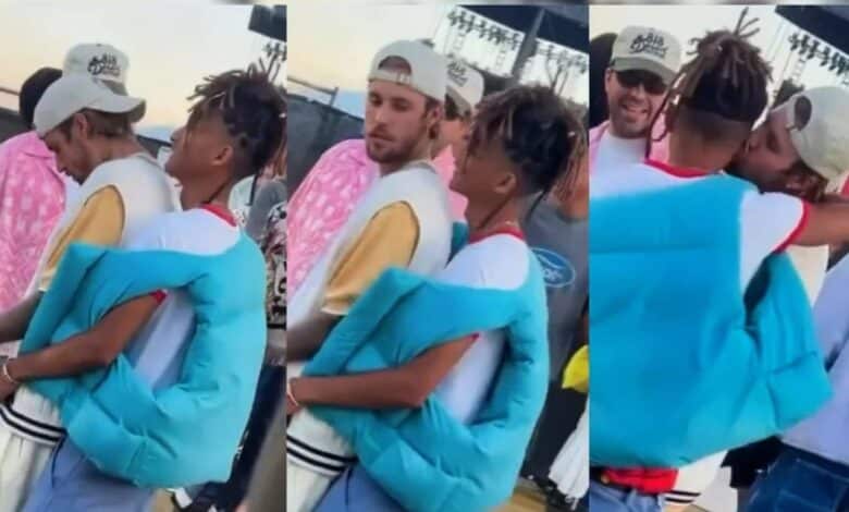 Jaden Smith y Justin Bieber son captados dándose un beso en Coachella