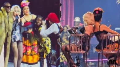 Video: Madonna sube al escenario a Frida Kahlo encarnada en Salma Hayek