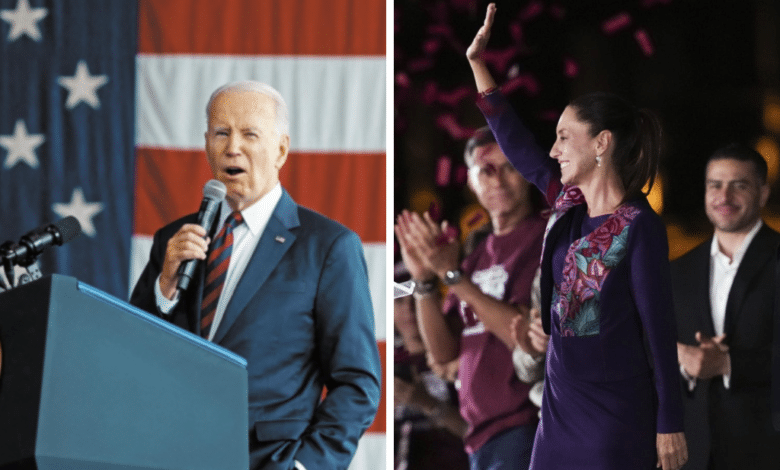 Biden y Cheinbaum.