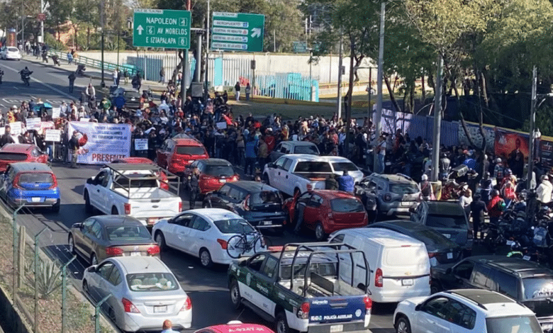 Bloqueo en Fiscalía de Justicia de CDMX causa caos vial