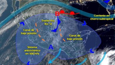 Frente Frío No. 12 y canal de baja presión traerán lluvias y niebla al noreste de México