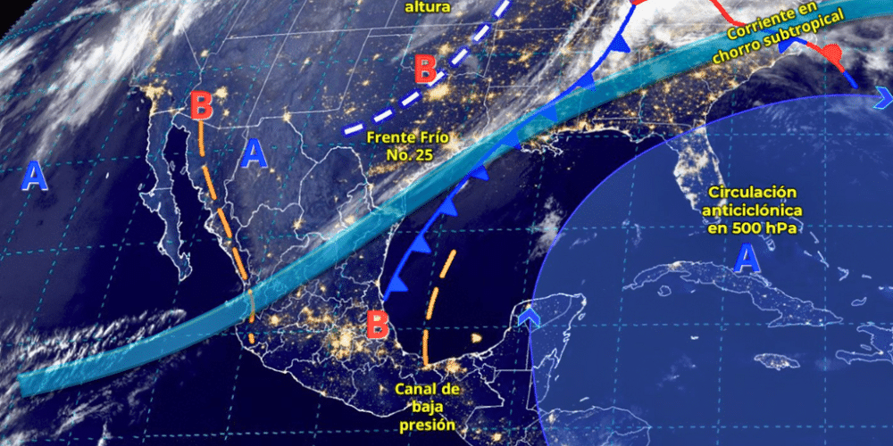 Clima extremo anuncian lluvias fuertes en el sureste y centro de México