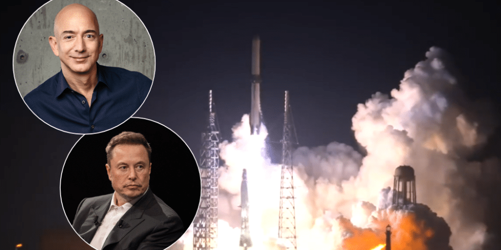 Elon Musk felicita a Jeff Bezos tras el exitoso lanzamiento del cohete New Glenn