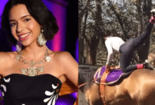 Ángela Aguilar muestra su gran destreza para montar a caballo