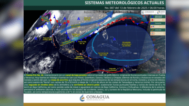 Clima en México Lluvias intensas en Puebla y Veracruz, frío en el norte y calor en el sur