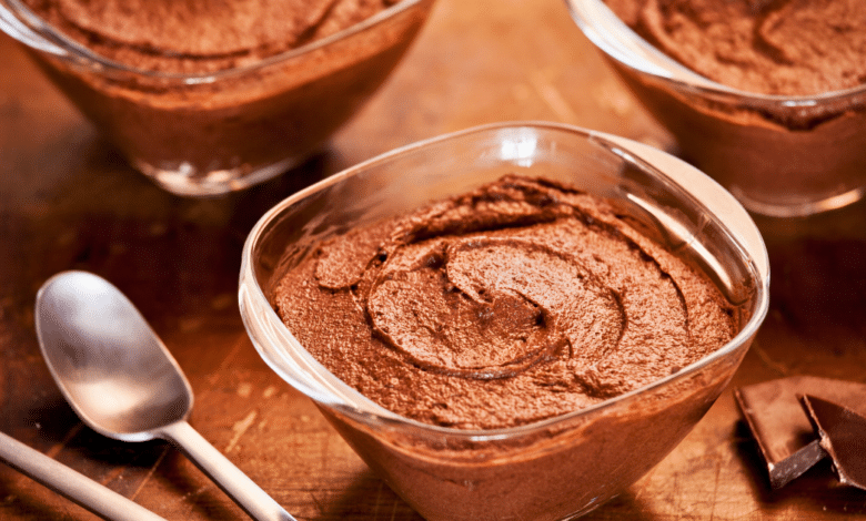 Mousse de chocolate para un postre romántico