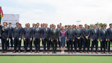presidenta claudia sheinbaum abandera a la selección nacional de méxico que participará en la copa mundial de la fifa 2026