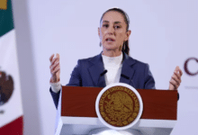 Imagen de la presidenta de México Claudia Sheinbaum en conferencia Mañanera