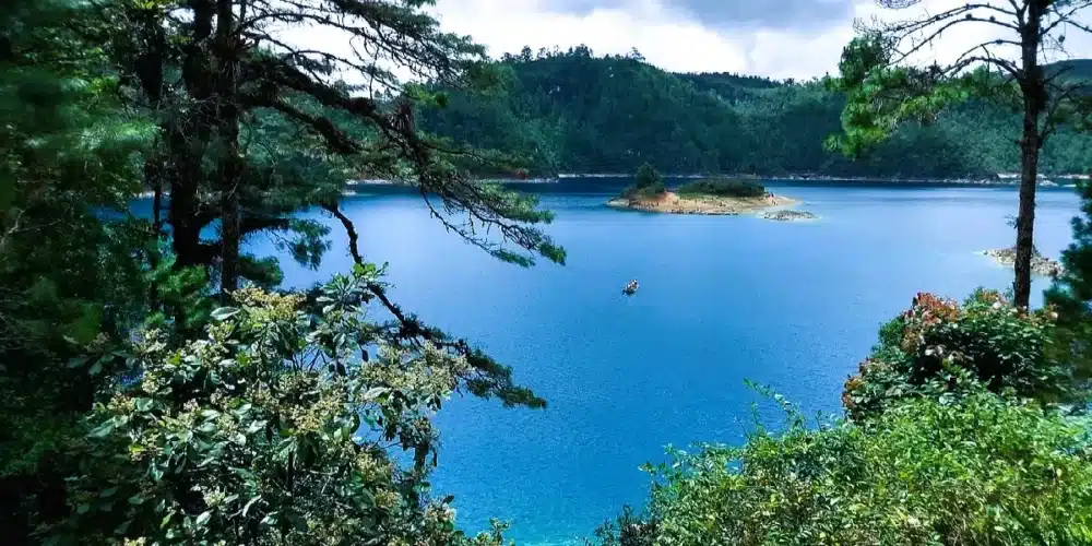 Lago Pojoj y su peculiar isla de orquídeas, en Chiapas