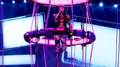 Katy Perry sufre a punto de caer desde las alturas durante show en Australia, video (Foto de internet)