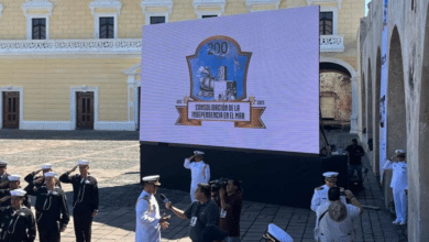 Ceremonia por la Independencia en la Mar en Veracruz