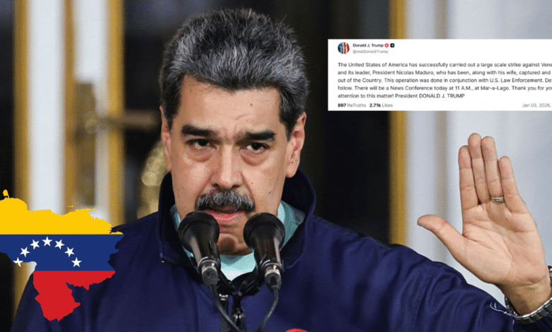 Fin de una era Trump confirma captura de Nicolás Maduro tras operación militar en Venezuela (Fotos CNN en Español, Redes sociales y Canva)